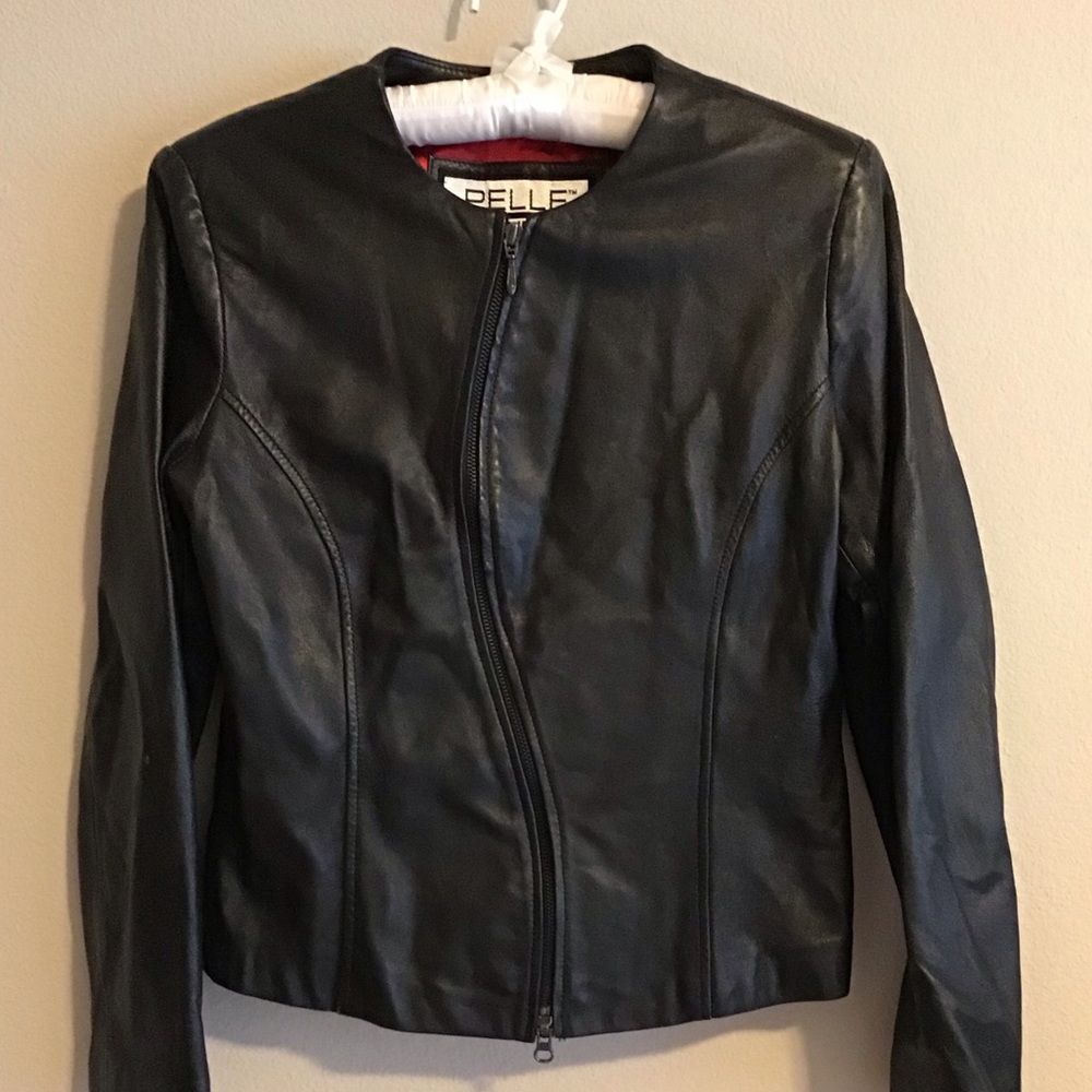 Pelle Studio Wilson’s Black Leather Moto Jacket. M